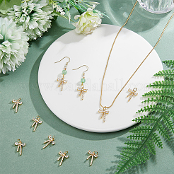 10 шт. Покрытие стойки латунь микропаве прозрачные подвески из кубического циркония&nbsp;KK-DC0004-35