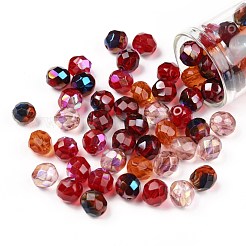 ファイアポリッシュチェコガラスビーズ  多面カット  アナナス属  レッド  7.5~8x8mm  穴：1.2mm  約120個/袋&nbsp;LAMP-O017-151-RM8