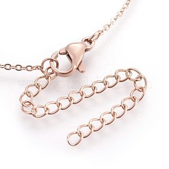Colliers pendentifs initiaux en acier inoxydable 304&nbsp;NJEW-G321-04RG-L
