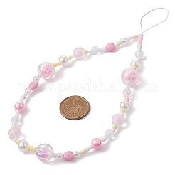 Акриловые мобильные ремешки из бисера HJEW-JM01229