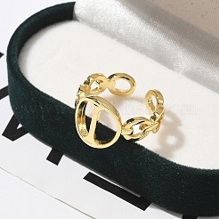 Латунные открытые манжеты для женщин RJEW-K289-01G-I