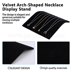 Présentoirs à bijoux et colliers en MDF avec tapis en velours&nbsp;NDIS-WH0001-29
