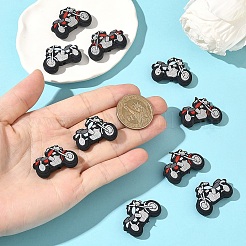 10 шт. 2-цветные силиконовые бусины для мотоциклов&nbsp;SIL-YW0002-32