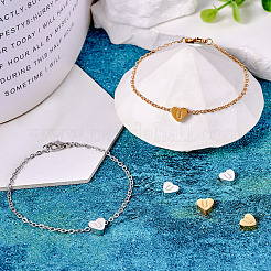 4шт 2 цвета бусины из нержавеющей стали STAS-TA0002-72C