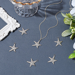 6 шт. подвески из нержавеющей стали STAS-BBC0008-22