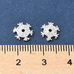 Колпачки для бусин из прозрачного кубического циркония из латуни&nbsp;KK-A254-09S