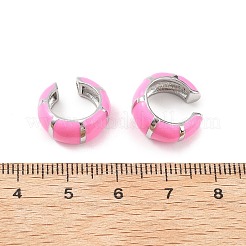 Серьги-каффы в форме буквы С из латуни EJEW-D321-04P-01