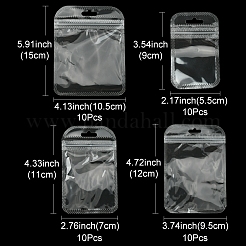 40 шт. 4 вида прозрачных пластиковых пакетов с застежкой-молнией OPP-FS0001-10
