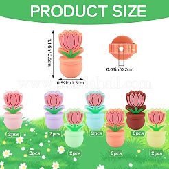 16pcs 8 Farben Silikonperlen&nbsp;SIL-SZ0003-26D
