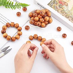 120шт круглые бусины из натурального дерева WOOD-OC0001-85-LF