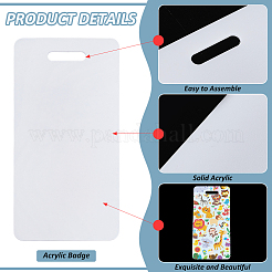 20 шт. прямоугольные акриловые держатели для значков&nbsp;AJEW-BC0009-77