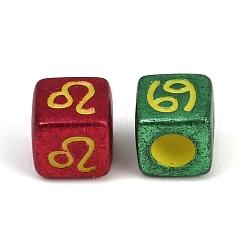 Непрозрачные акриловые бусины OACR-H052-03B