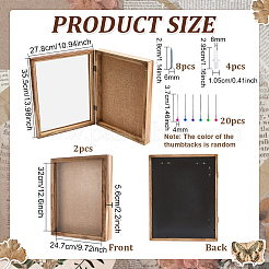 Boîte murale en bois et acrylique pour spécimens de plantes&nbsp;AJEW-WH0752-475