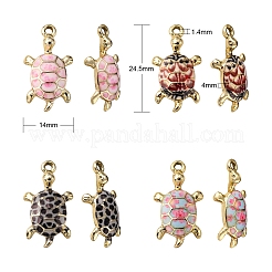 20шт 4 цвета сплава эмалевые подвески&nbsp;ENAM-CJ0002-44