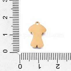 304 Edelstahl-Emaille-Anhänger&nbsp;STAS-E531-02G