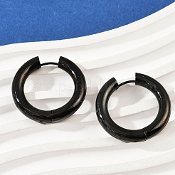 Boucles d'oreilles créoles polies en acier inoxydable 202&nbsp;EJEW-M106-02EB-07