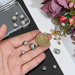 12шт 3 стиля латунь микро паве прозрачные кубические бусины из циркония&nbsp;KK-PH0013-80A