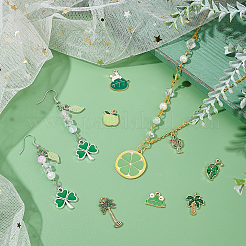 40шт 10 стиля светлые позолоченные подвески из сплава с эмалью ENAM-AR0001-21