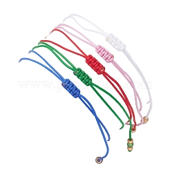 Плетеные браслеты из стеклянных и бисера&nbsp;BJEW-MZ00283