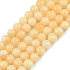 Нити бусин из натурального желтого кальцита G-C251-A01-10mm