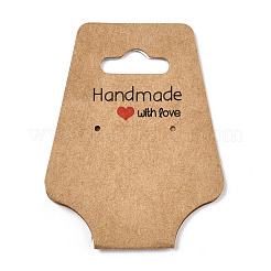 Сложите карточки для демонстрации ювелирных изделий из крафт-бумаги для демонстрации ожерелья и браслета CDIS-YWC0001-03