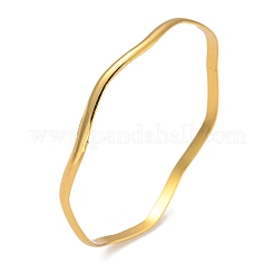 Juego de brazaletes de acero inoxidable 202 con revestimiento al vacío de PVD de 7 pieza&nbsp;BJEW-M317-13G-03