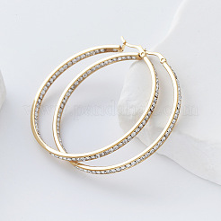 Boucles d'oreilles créoles en acier inoxydable 304&nbsp;WV2834