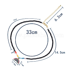 Collane pendenti con perle di vetro&nbsp;NJEW-JN02562