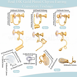 Латунные клипсы серьги выводы&nbsp;KK-BBC0021-50G