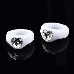 Непрозрачные акриловые кольца на палец RJEW-Q162-001F