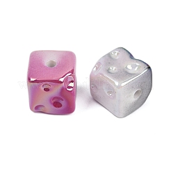 Непрозрачные акриловые бусины с УФ-покрытием&nbsp;MACR-C036-14