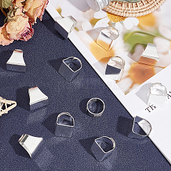 Квадратные латунные кольца&nbsp;RJEW-PH0001-03