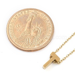 Collares colgantes de acero inoxidable 304 con revestimiento iónico (IP)&nbsp;NJEW-R050-01G-20