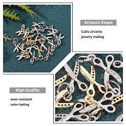 Латунные микропаве прозрачные кубические циркониевые подвески&nbsp;KK-PH0001-52