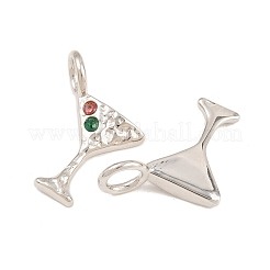 Pendentifs en acier inoxydable 304 micro pavés de zircones cubiques&nbsp;CU-CBAAD99-02P-B