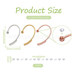 Bricolage grimpeur enroulé autour de la boucle d'oreille faisant le kit de recherche&nbsp;KK-TA0001-16