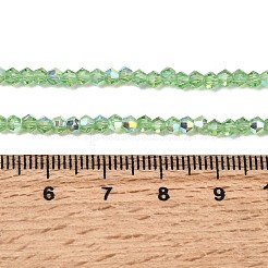 Fili di perline di vetro trasparente placcato ab colore&nbsp;GLAA-G127-01G
