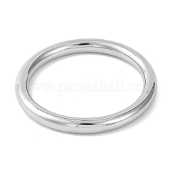 女性用プレーン 304 ステンレス バングル  ステンレス鋼色  内径：2-3/8インチ（6.15cm）&nbsp;BJEW-B104-33C-P