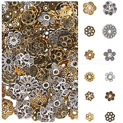 360шт 12 стиля колпачки из сплава в тибетском стиле&nbsp;TIBE-SC0002-30