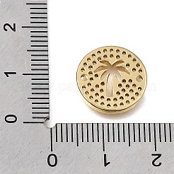 Ciondoli connettore in ottone con micro pavé di zirconi chiari&nbsp;CU-CBAA556-04C