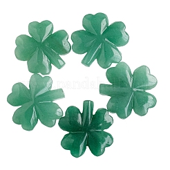 Резные фигурки целебного клевера из натурального зеленого авантюрина PW-WG72625-01