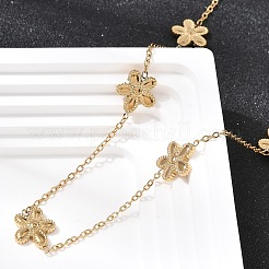 Цепочки-цепочки с одним лепестком из нержавеющей стали 304 NJEW-G184-03G