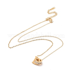 Collier pendentif lettre initiale d & o avec strass en cristal&nbsp;NJEW-A004-16G