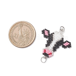 Подвески-соединители из стеклянных бусинок&nbsp;PALLOY-MZ01045