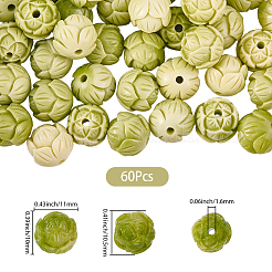 60 Stück synthetische Korallenperlen&nbsp;CORA-SP0001-23
