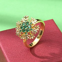 Снежинка вращающиеся открытые манжеты кольца для женщин&nbsp;LS-RJEW-R007-01G