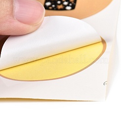 Autocollants autocollants pour étiquette-cadeau en papier rond thème de Noël&nbsp;DIY-K032-82D