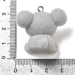 Pendentifs en résine floquée&nbsp;LS-RESI-E059-04D