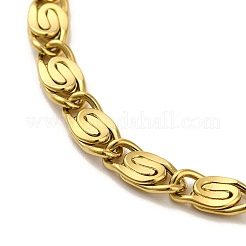 Ионное покрытие(ip) 304 нержавеющая сталь браслеты lumachina цепи BJEW-C079-01B-G