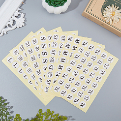 Круглые наклейки с размерами одежды AJEW-NB0001-94